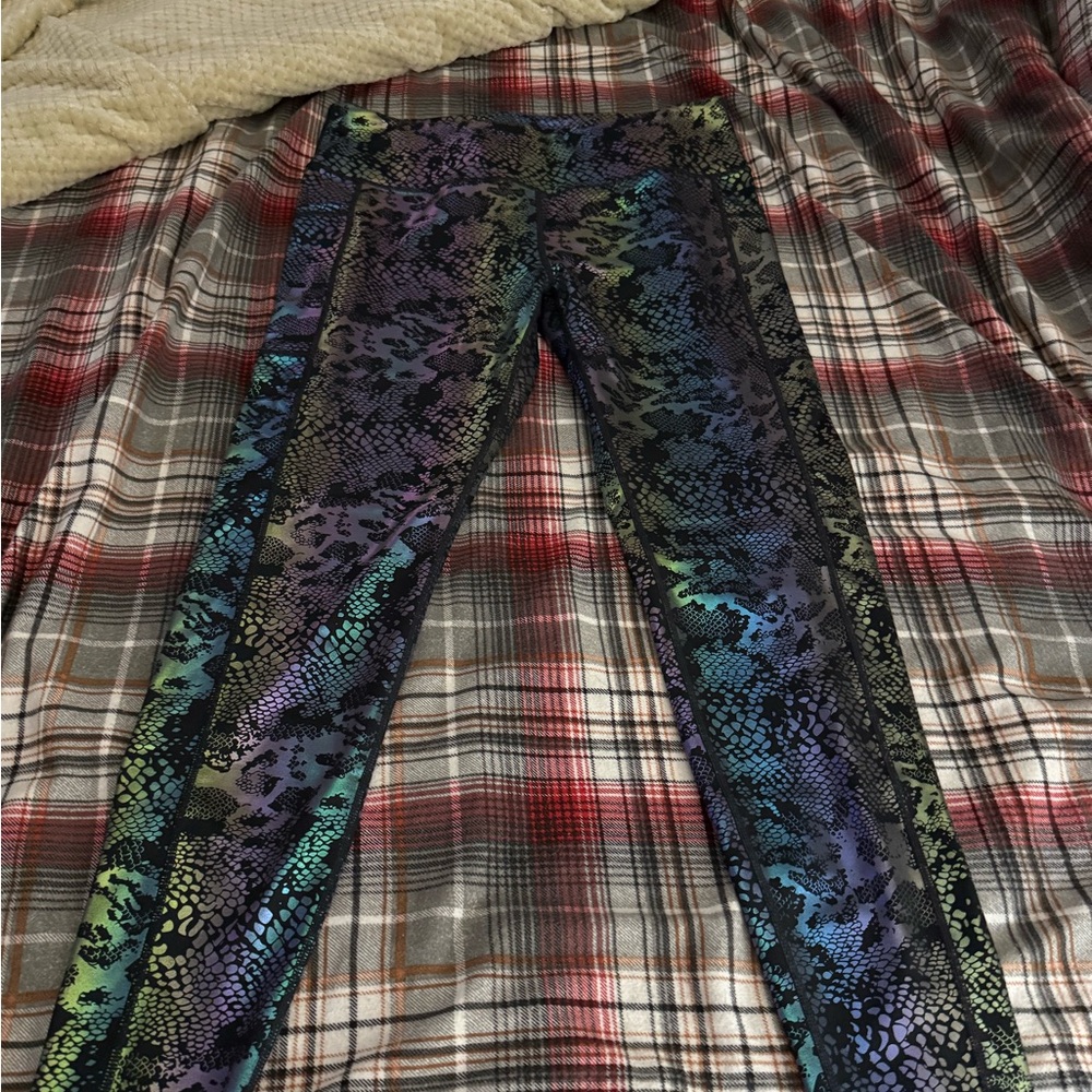 Constantly Varied Gear Colorful Snake Print Leggings Brand NEW